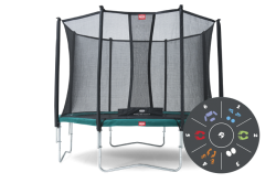 Батут BERG Favorit Tattoo 14 ft (430) К  с сеткой комфорт арт. 35.14.03.01