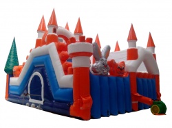 Коммерческий детский надувной батут "РУССКИЙ  ЛЕС" СП.141