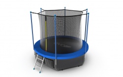 Батут EVO JUMP Internal 6ft (Sky) синий с внутр. сеткой и лестницей + нижняя сеть