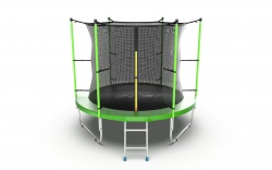 Батут EVO JUMP Internal 8ft с внутр. сеткой и лестницей, зеленый