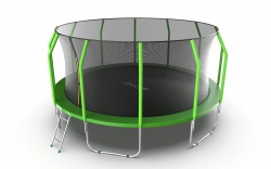 EVO JUMP Cosmo 16ft (Green) Батут с внутренней сеткой и лестницей, диаметр 488 см (зеленый)