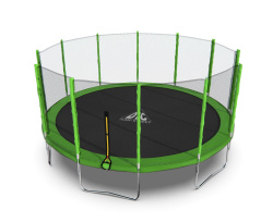 Батут DFC Trampoline Fitness 16ft наружн. сетка, св.зел. 488см