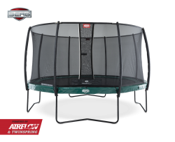 Батут BERG Elite+330 (зеленый) + защ. сеткой Deluxe арт. 37.81.07.00