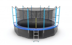 EVO JUMP Internal 16ft (Blue) + Lower net. Батут с внутренней сеткой и лестницей, диаметр 16ft (синий) + нижняя сеть