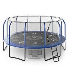Дачный Пружинный Батут с внутр. с сеткой UNIX SUPREME GAME 16 FT Синий