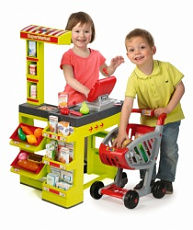 Супермаркет с тележкой, зеленый, звук