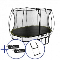 Комплект Батут беспружинный овальный SPRINGFREE O92 Лестница, Крепеж