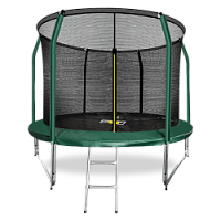 Спортивный батут премиум 10FT с внутренней сеткой и лестницей (Dark green) ARLAND