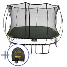 Комплект Батут беспружинный квадратный SPRINGFREE S113 Баскетбольное кольцо