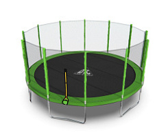 Батут DFC Trampoline Fitness 16ft наружн. сетка, св.зел. 488см