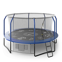 Дачный Пружинный Батут UNIX SUPREME GAME 14 FT синий